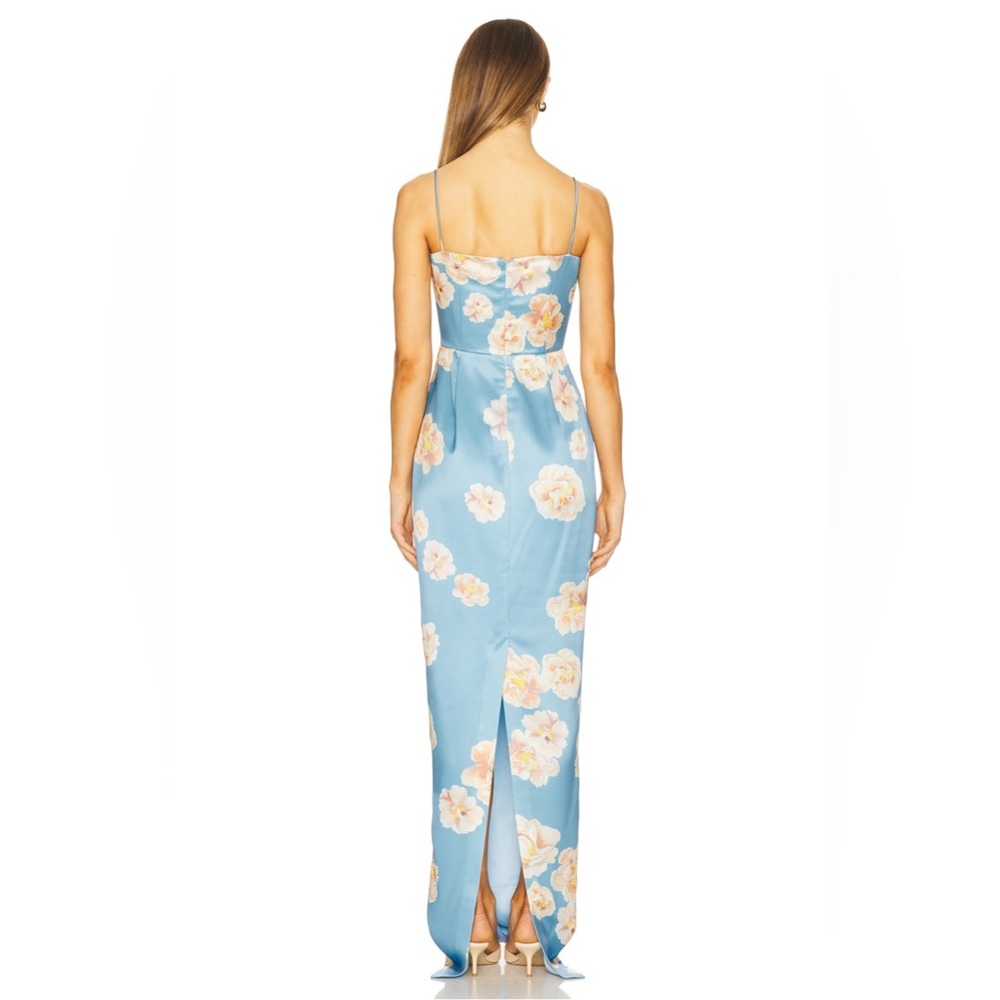 SAU LEE Sofia Dress in Blue Floral - Picture 4 of 7